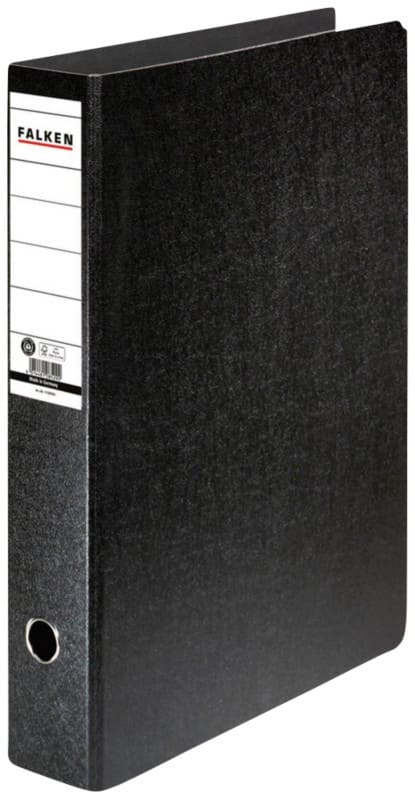 Falken Ordner Breit A3 80 mm Schwarz 2 Ringe Kunststoff Hochformat
