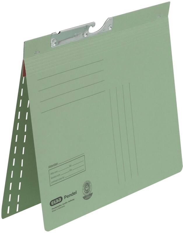 ELBA Pendelmappe A4 V-Boden Grün Blauer Engel UZ56 (Recyclingkarton Schreibwaren)