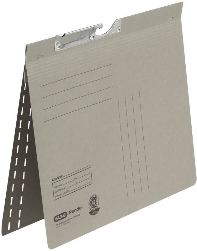 ELBA Pendelmappe A4 V-Boden Grau Blauer Engel UZ56 (Recyclingkarton Schreibwaren)