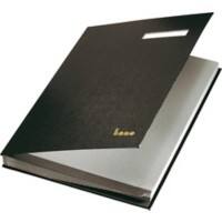 Bene Unterschriftsmappe 76400 Schwarz Blanko Perforiert A4 24 x 2,6 x 35 cm