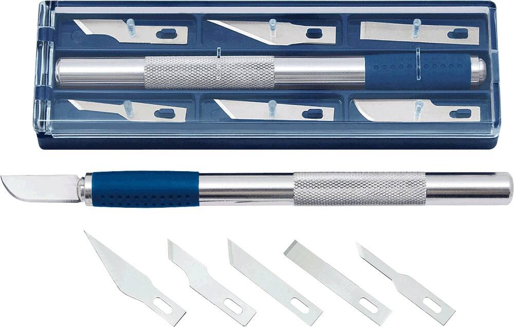 Wedo Skalpell-Set Nr. 78722, 78722, silber/blau, 15cm