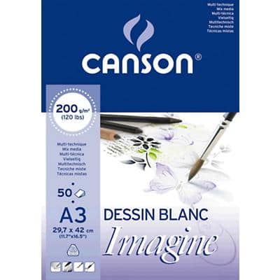 Canson Imagine Skizzenblock DIN A3 200 g/m² 297 x 420 mm Weiß