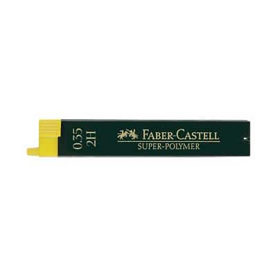 Faber-Castell Super Polymer Feinminen/120312, Härtegrad 2H, Inhalt 12 Stück