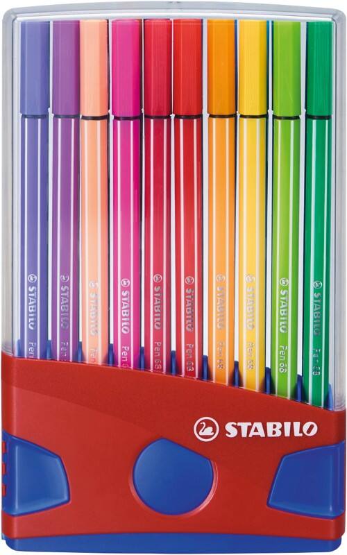 STABILO Pen 68 Faserschreiber 1 mm Mittel Färbig sortiert 20 Stück