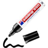 edding 550 Rundspitze Permanentmarker Breit Rundspitze 0,75 mm Schwarz Nachfüllbar