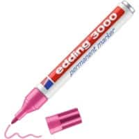 edding 3000 Permanentmarker Mittel Rundspitze 1,5 - 3 mm Pink Nachfüllbar Wasserbeständig