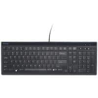 Kensington Advance Fit Kabelgebundene Flache Full-Size Tastatur K72357DE QWERTZ 2 m USB-A Kabel Schwarz