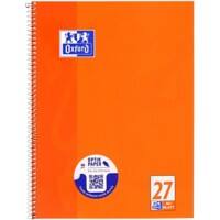Oxford A4+ Spiralbindung Orange Laminiertes Pappcover Notizbuch liniert 80 Blatt