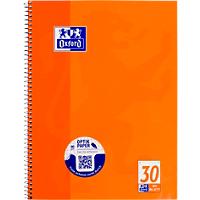 OXFORD A4 Drahtgebundener orangefarbener Pappcover Notizbuch Blanko 80 Blatt