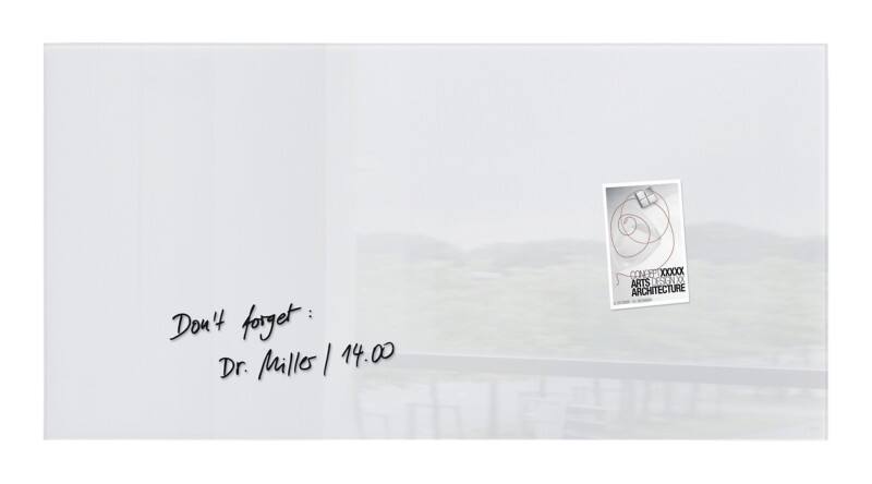 Sigel Artverum Glastafel Magnetisch Einseitig 91 (B) x 46 (H) cm Weiß