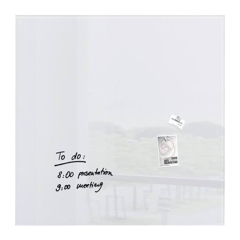 Sigel Artverum Glastafel Magnetisch Einseitig 100 (B) x 100 (H) cm Weiß