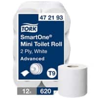 Tork Advanced Mini Smartone Toilettenpapier T9 2-lagig 472193 12 Rollen à 620 Blatt