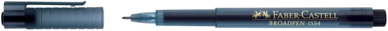 Faber-Castell BROADPEN Faserschreiber 0.8 mm Nadelspitze Schwarz 1554