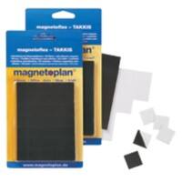 magnetoplan Takkis Sticker Magnetisch 2 x 2 cm Schwarz 15502 1 Blatt mit 60 Stück