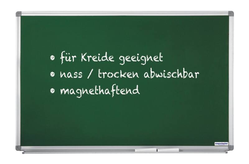 magnetoplan Kreidetafel Stahl Silber, grün 60 x 45 cm