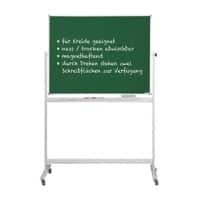 magnetoplan Kreidetafel Stahl Silber, grün, grau 200 x 100 cm