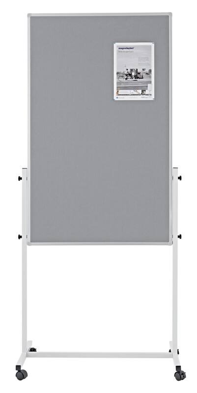 magnetoplan Filz Pinnwand Magnetisch 75 (B) x 2,2 (H) cm Aluminium Grau, Weiß