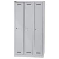 Bisley MonoBloc Silber Garderobenschrank 1 Tür Schlüssel 900 x 500 x 1.700 mm Hellgrau