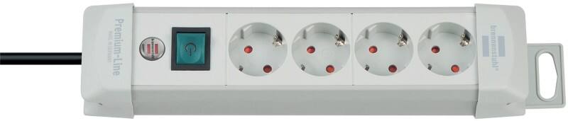brennenstuhl Steckdosenleiste 4-fach 1,8 m Grau