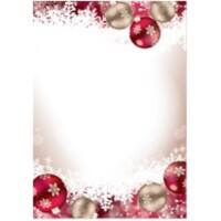 Sigel Gefrorenes Weihnachtspapier A4 90 g/m² Rosa, Rot 100 Blatt