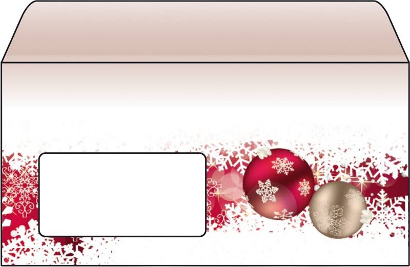 Sigel Weihnachten Frozen Briefumschläge 11 x 22 cm Braun, Rot 50 Stück