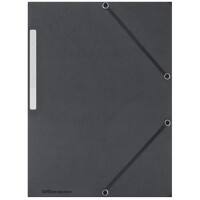 Office Depot Eckspannmappe Mottle DIN A4 Schwarz Presspappe 3 Klappen 24 x 32 cm