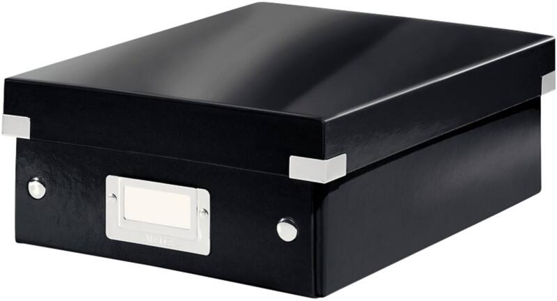 Leitz Click &amp; Store WOW Kleine Aufbewahrungsbox Hartpappe Schwarz 220 x 282 x 100 mm