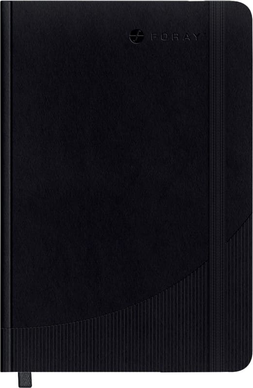Foray Classic A6 Fallgebunden Schwarz Hardcover Notizbuch Liniert 80 Blatt
