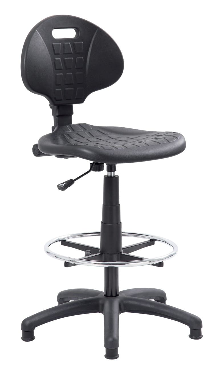 Realspace Zeichenstuhl Draughtsman Kunststoff Schwarz