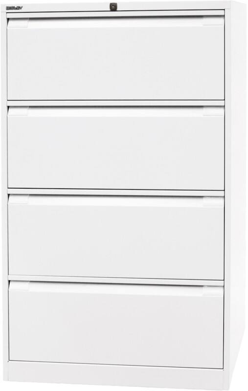 Bisley Hängeregistraturschrank Original 4 Schübe Verkehrsweiß 800 x 622 x 1.321 mm