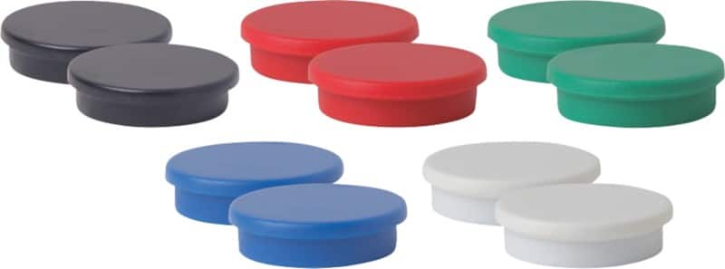 Viking Whiteboard-Magnete Magnetisch 3 x 3 cm Färbig sortiert 6851700 10 Stück