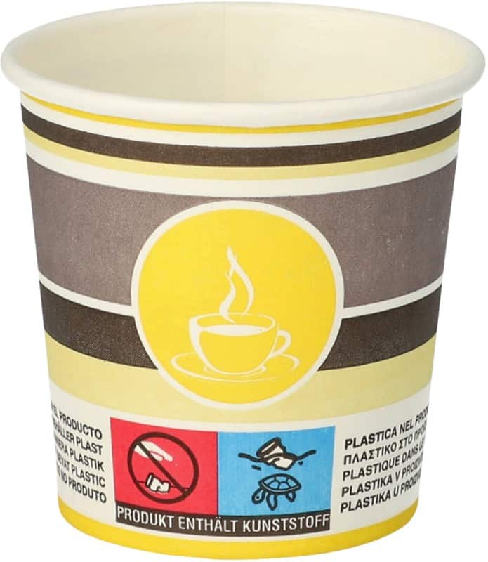 PAPSTAR To Go Einweg Becher Pappe 100 ml 60 mm Mehrfarbig 80 Stück