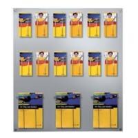 Kerkmann Focus A4 Wandprospekthalter Wandmontiert Silber 6201 75 x 6,5 x 100 cm