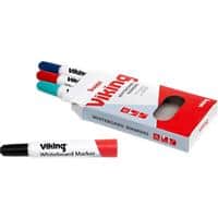 Viking WBM2.5 Whiteboard Marker Mittel Rundspitze Färbig sortiert 4 Stück