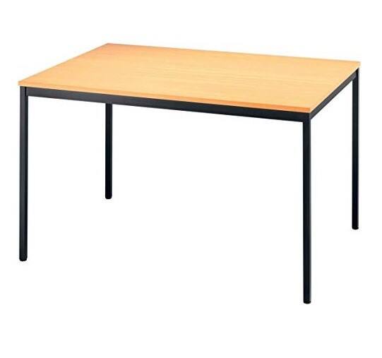 Hammerbacher Rechteckig Vierfusstisch Blau, Schwarz Melaminharzbeschichtete Spanplatte 1.200 x 800 x 720 mm