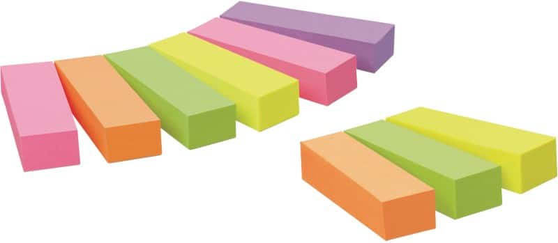 Post-it Index-Haftstreifen Rechteckig 1,5 x 5 cm Farbig sortiert 670P63 9 Stück à 100 Streifen
