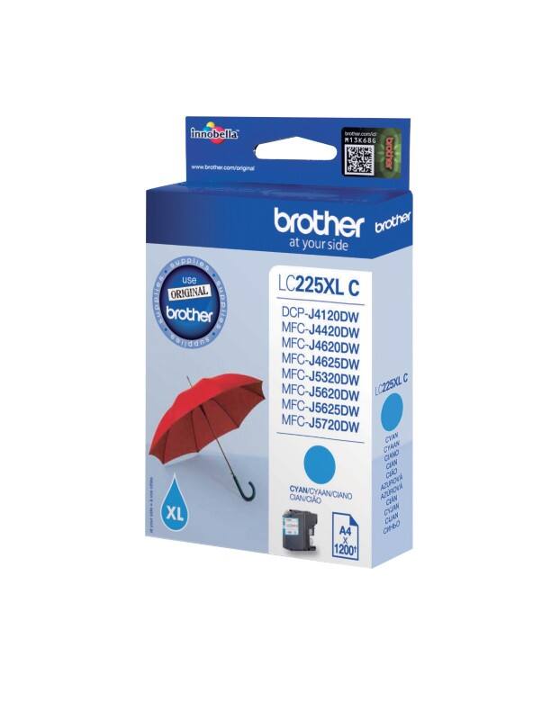 Brother LC225XLC Original Tintenpatrone Cyan