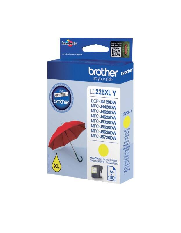 Brother LC225XLY Original Tintenpatrone Gelb