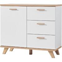 GERMANIA Kommode GW-OSLO Kommode Sanremo-Eiche-Nb., Weiß 970 x 400 x 870 mm