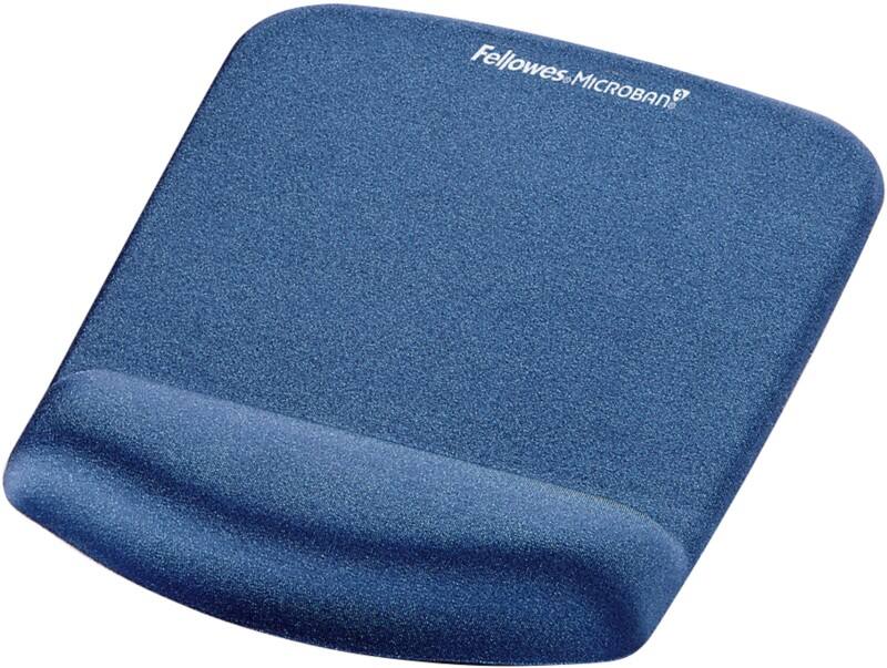 Fellowes Handgelenkauflage mit Mauspad Plush Touch™ Blau