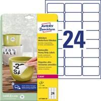 AVERY Zweckform L4773REV-20 Etikett DIN A4 Weiß 63,5 x 33,9 mm 20 Blatt à 24 Etiketten