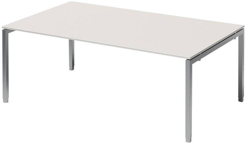 Bisley Cito Höhenverstellbar Konferenztisch Hellgrau 4 Metallfüße 2.000 (B) x 1.200 (T) x 740 (H) mm MFC (Melaminbeschichtete Spanplatte), Stahl