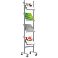 Kerkmann Praktika A4 Prospektständer Silber 3462 320 (B) x 350 (T) x 1.550 (H) mm