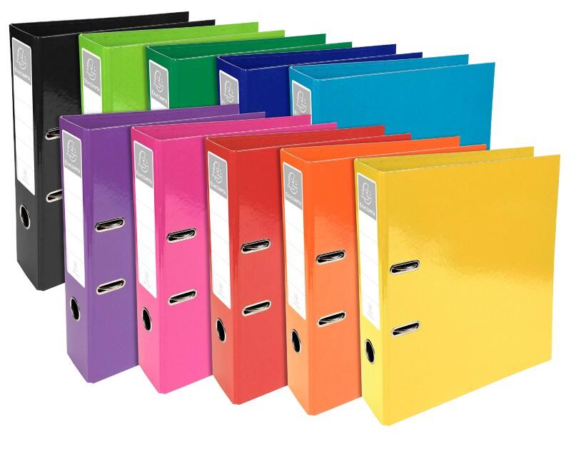 Exacompta Iderama Ordner Breit A4 70 mm Farbig sortiert 2 Ringe 53629E Kunststoff Hochformat 10 Stück