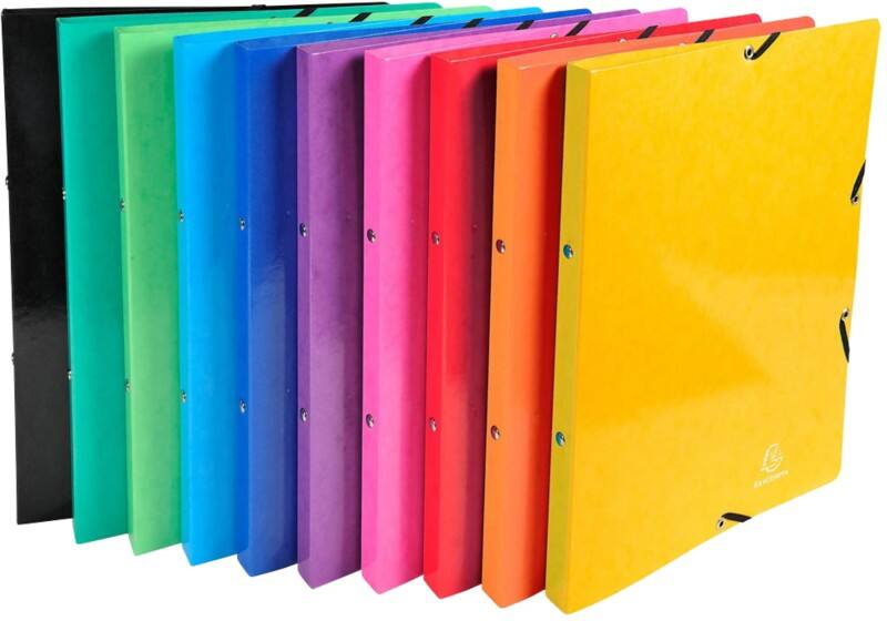 Exacompta Ringbuch A4 Manilakarton 4 Ringe 15 mm Färbig sortiert 20 Stück