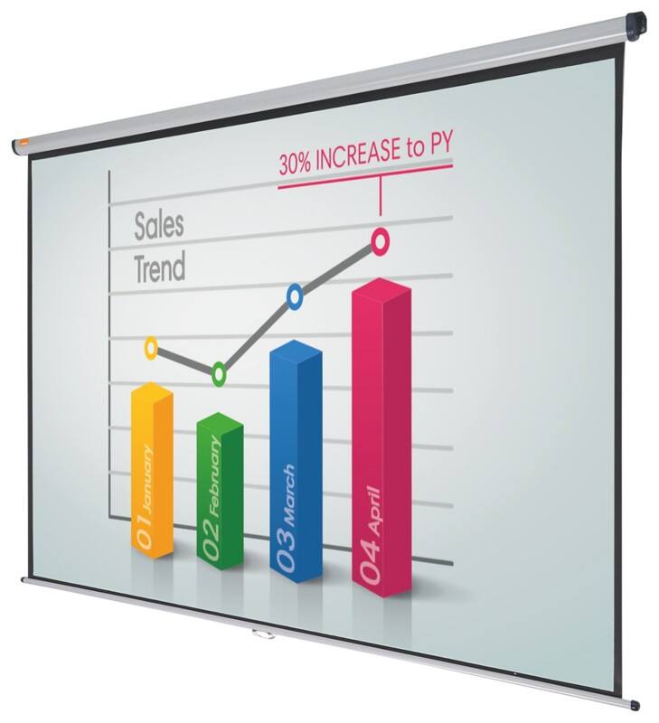 Nobo Projektionsleinwand Weiß 1902394W Wandmontage Format 16:10 240 x 160 cm