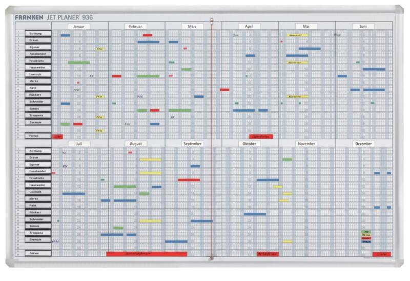 Franken Jahresplaner SJP936 Weiß 90 x 60 cm