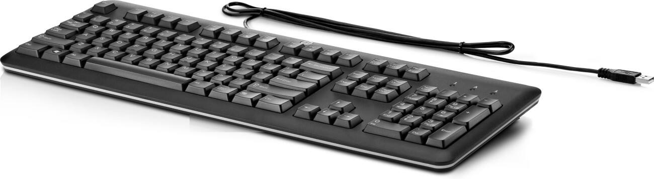 HP Verkabelte Tastatur QY776AA mit Soft-Touch Tasten USB QWERTZ DE Schwarz