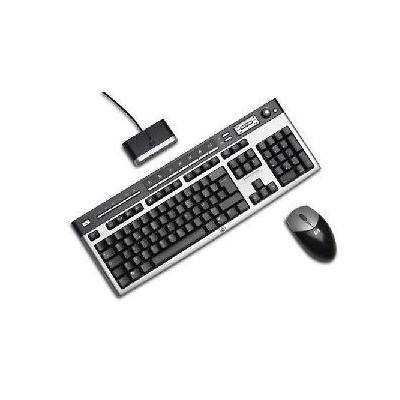 HP Tastatur-Maus-Set 631358-B21 Verkabelt Schwarz QWERTZ (DE)