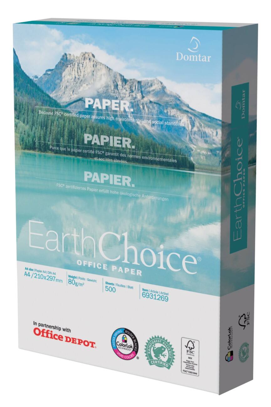 Office Depot Earth Choice Kopier-/ Druckerpapier DIN A3 80 g/m² Weiß 500 Blatt
